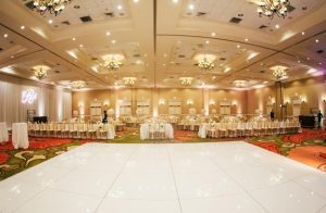 Wedding black and white dance floor rental Wesley Chapel FL